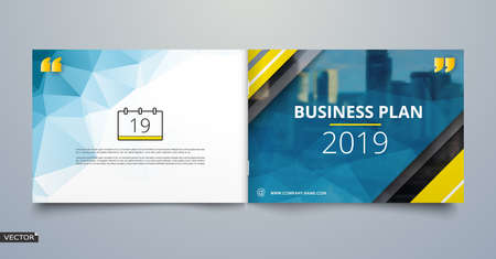 Abstract blurb theme. White brochure cover design. Info banner frame. Fancy ad flyer text font. Title sheet fiber model. Hi tech vector front page. Urban city view texture. Yellow triangle figure iconのイラスト素材