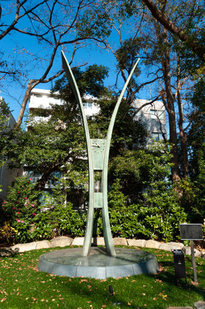 Chiyoda City, Tokyo, Japan - January 03, 2020: Yasukuni Clock Tower.のeditorial素材