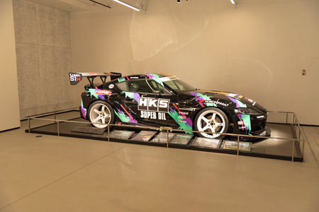 Oyama, Sunto-gun, Shizuoka, Japan - March 27, 2023: Toyota Supra (GR SUPRA Drift by HKS) specially customized for the Goodwood Festival of Speed 2019 event, on display at the Fuji Motorsports Museum.のeditorial素材