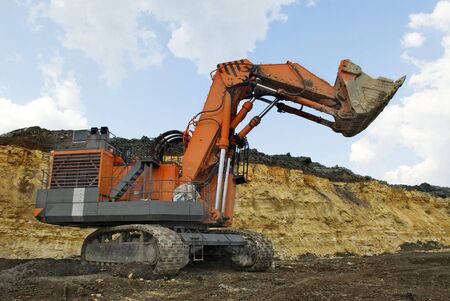 The big dredge digs the earth