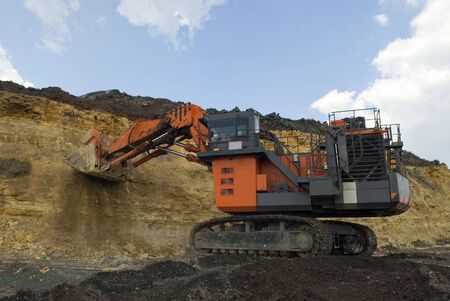 The big dredge digs the earth