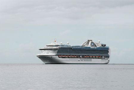 The ocean liner in Caribbean seaの写真素材