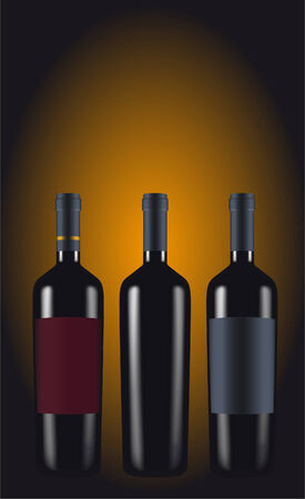 bottles of red wine, an illustrationのイラスト素材