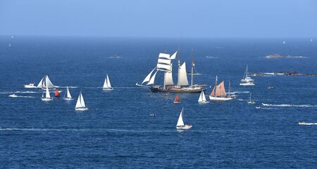 parade of tall ships in the north of France. Brestの写真素材
