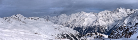 panorama of the Alps ski resort