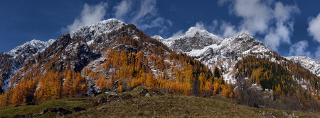 autumn landscape in the Alpsの写真素材