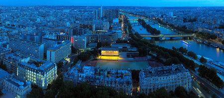 Evening Paris. View from the Eiffel Towerの写真素材