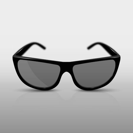 Realistic sunglasses, or 3D glasses for the cinema. With shadow, reflection and focussing effect. 10 epsのイラスト素材