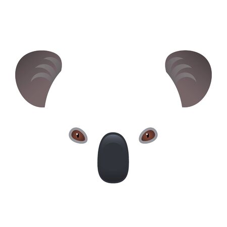 Abstract the outlines of the head of the Koala. Vector image.のイラスト素材