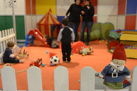 Santa Claus, Santa, toy, toys, The Children\'s Festival has opened its doors today in its 50th edition with over a hundred fun activities for the little ones spread over 43,000 square feet of the Montjuïc by transiting expected 95,000 people until the 4thのeditorial素材