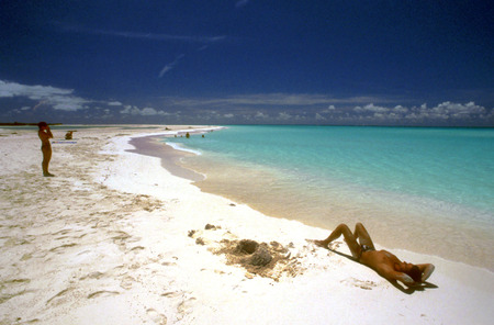 Relax in Paradise Beach, Cayo Largo del Sur, Cubaのeditorial素材