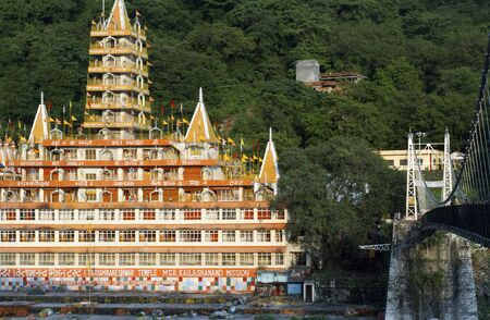 India - Uttaranchal - Rishikesh - the Hindu Sri Trayambakeswar Temple. Rishikesh, Uttaranchal,...