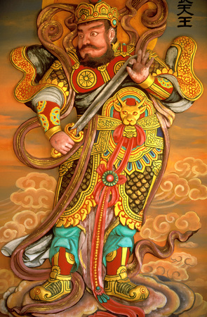 Buddhist relief at Wat Machimmaram Temple, Kelantan, Malaysia.のeditorial素材