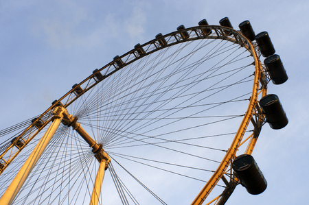 Singapore flyer, views from iniside largest Ferries wheel in the worldのeditorial素材