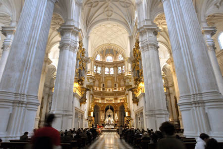 Granada Spain. Interior of The Granada Cathedral, Catedral de Granada, Catedral de la Anunciacion, Cathedral of the Incarnationのeditorial素材