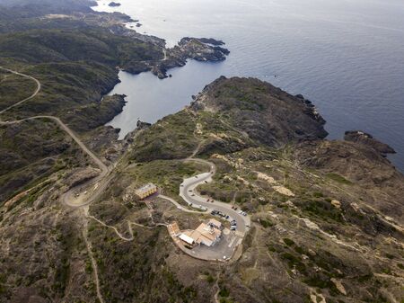 Norfeus cap, Creus Cap Natural Park, Costa Brava, Girona, Spain / Cabo Norfeus, P. Natural Cabo de Creus, Costa Brava, Gironaのeditorial素材