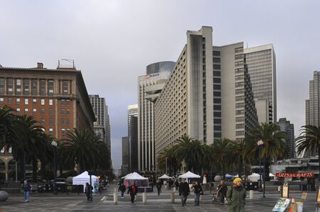 Port of San Francisco and Ferry Building, San Francisco, California, USAのeditorial素材