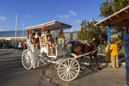 Bahamas New Providence Nassau Bay Street horse drawn tour carriage