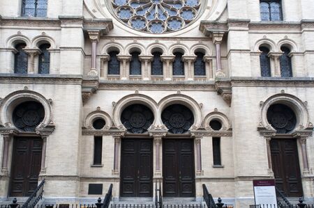 The Eldridge Street Synagogue, built in 1887, is a National Historic Landmark synagogue in...