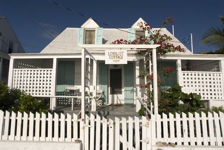 Loyalist home. Bay Street. Dunmore Town, Harbour Island, Eleuthera. Bahamasのeditorial素材