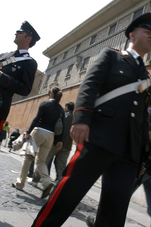 Italian Carabinieri police officer in Vatican City, Rome, Italyのeditorial素材