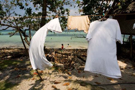 Children playing on the beach. Baclayon. Bohol.