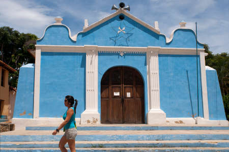 San Juan Bautista church in Choroni in Falcon state in Venezuela - Henri Pittier National Park, in Venezuela.  It presents a big touristy interest, by being one of the starting points towards the islands of Morrocoy National Park, together with Tucacas.のeditorial素材