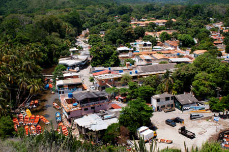 Landscape from Choroni lookout in Falcon state in Venezuela - Henri Pittier National Park, in Venezuela.  It presents a big touristy interest, by being one of the starting points towards the islands of Morrocoy National Park, together with Tucacas.のeditorial素材
