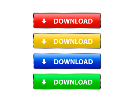 Vector flat buttons downloadのイラスト素材