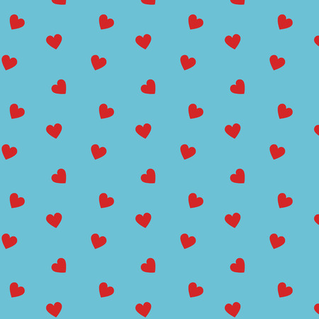 imple hearts seamless vector pattern. Valentines day background. Flat design endless chaotic texture...