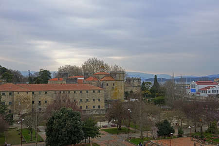 Urban landscape, Vilagarcia de Arousa, Spain, HDRの写真素材