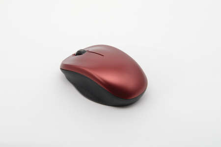 Wireless computer mouse isolated on a white background の写真素材