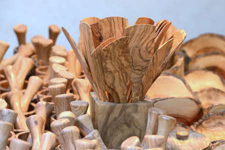 Wooden kitchen utensilsの写真素材