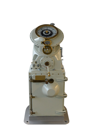 image of naval gyrocompass isolated on white background