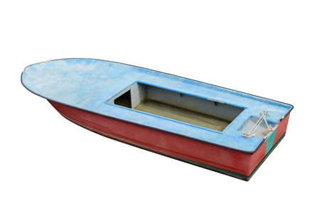 image of fishing boat isolated on white backgroundの写真素材