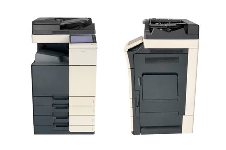 industrial office printer isolated on a white background