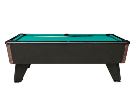 green pool table isolated on a white background