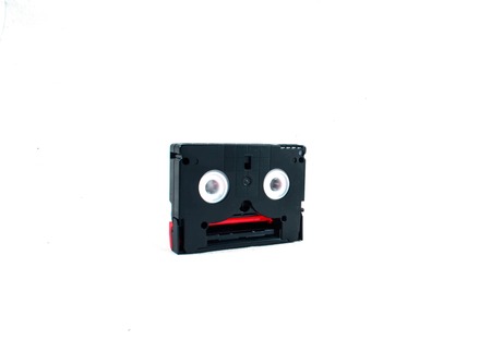 cassette like a surprised faceの写真素材