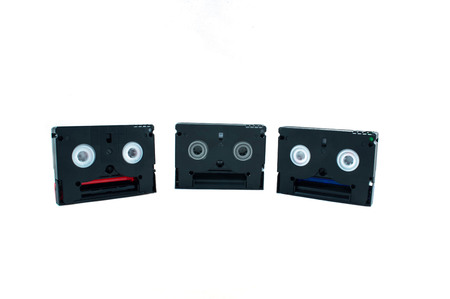 cassette like a surprised faceの写真素材