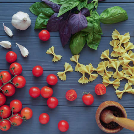 Set for making farfalle pastaの写真素材