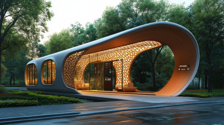 This design showcases an innovative and eco-friendly restroom for a metro station. It emphasizes sustainability with water-saving technologies, inclusive features, and smart systems.の素材