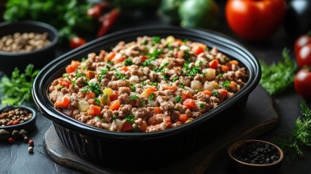 A vibrant lasagna is prepared, featuring layers of colorful vegetables and creamy processed cheese. This dish is perfect for a comforting dinner with family or friends.の素材