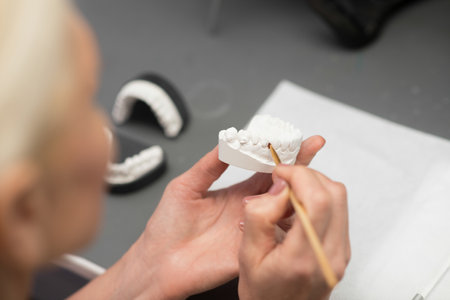 Close up picture of a prosthesis from a medical plaster