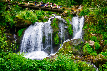 The highest waterfalls in Germany, Baden, Tribergの写真素材
