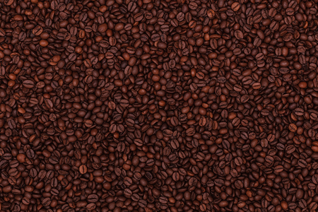 Roasted coffee beans as backgroundの写真素材