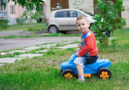 Cheery summer stroll around the garden の写真素材