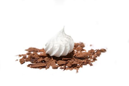 Sweet Taste of Life, marshmallows and chocolate as black and whiteの写真素材