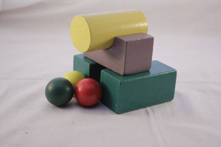 Childrens wooden constructor.の写真素材