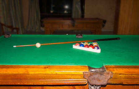American billiards, American pool. Before the start of the game.の写真素材