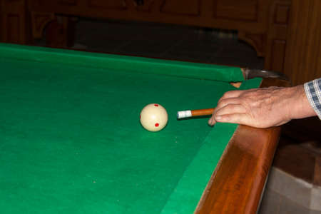 American billiards, American pool. During the game.